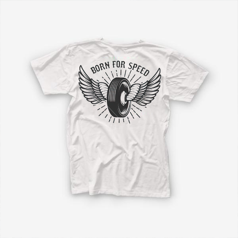  Born For Speed Printed Men's Casual T-shirt-Ranbybox