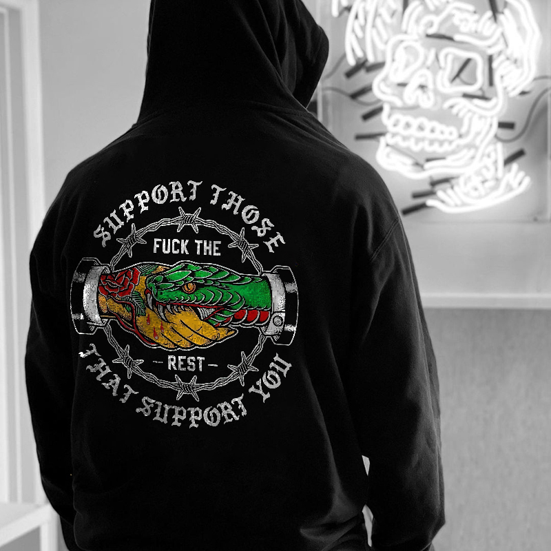  Support Those That Support You Printed Men's Hoodie-Ranbybox