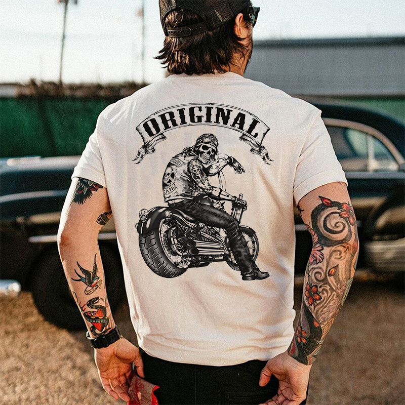  Skeleton Original Printed Men's Comfortable T-shirt-Ranbybox