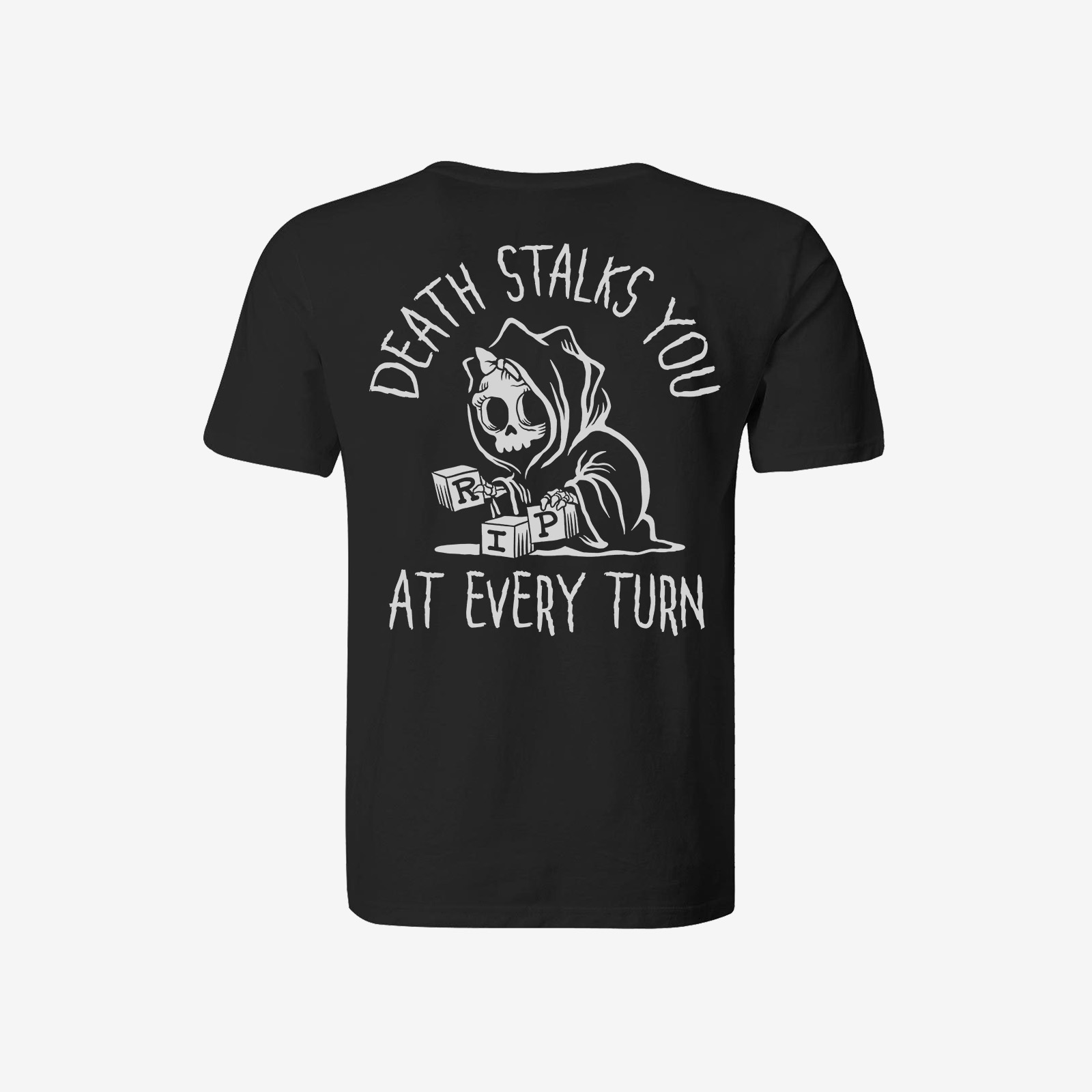  Death Stalks You At Every Turn Printed Men's T-shirt-Ranbybox