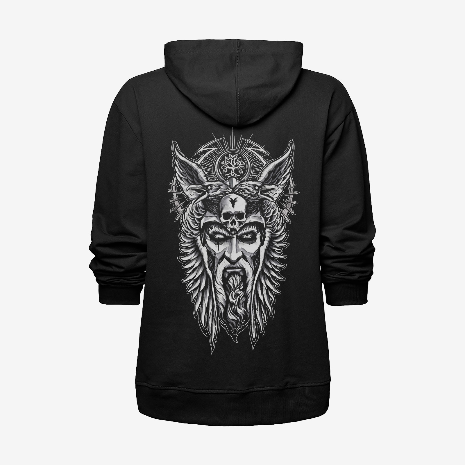  Triple Pair Of Eyes Girl Spider Web Printed Men's Hoodie-Ranbybox