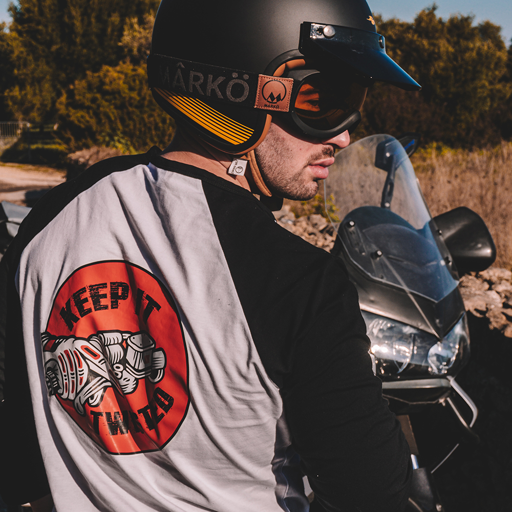  Keep It Twisted Motorcycle Handle Printed Men's T-shirt-Ranbybox