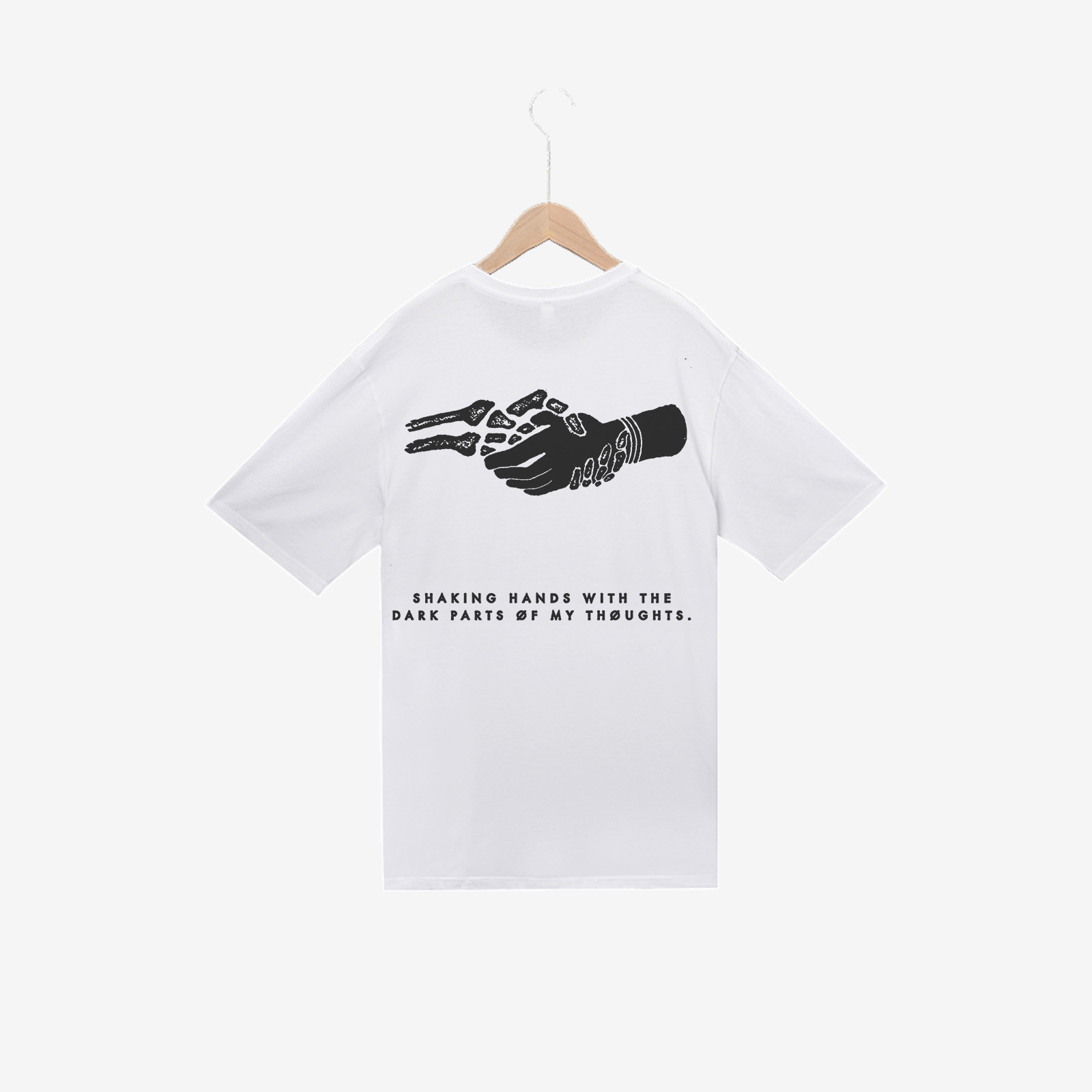  Shaking Hands Printing Men's T-shirt Designer-Ranbybox