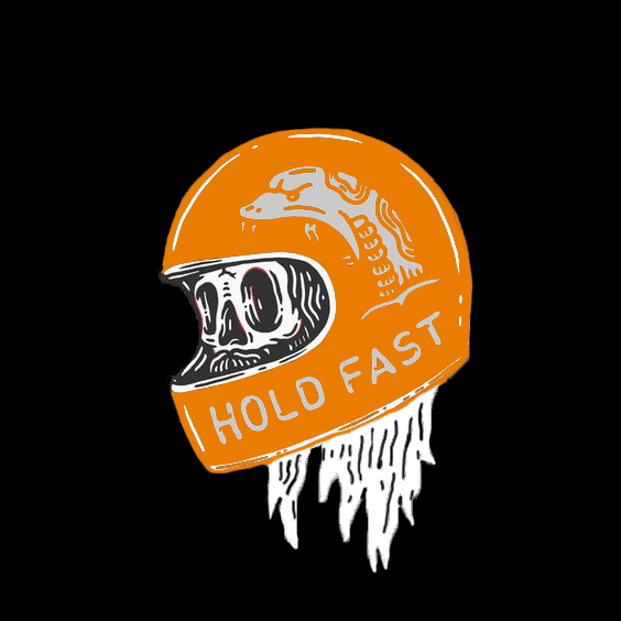 Hold Fast skull print black t-shirt-Ranbybox