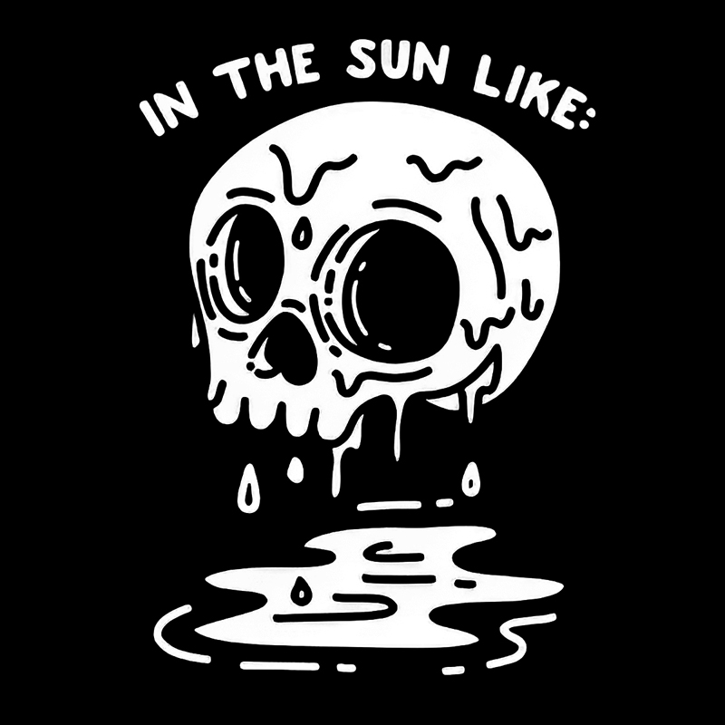  In The Sun Like A Melted Skull Printed Men's Long-sleeved T-shirt-Ranbybox