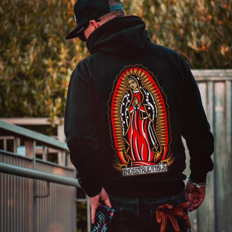  Classic Virgin Mary Printed Casual Men's Hoodie-Ranbybox