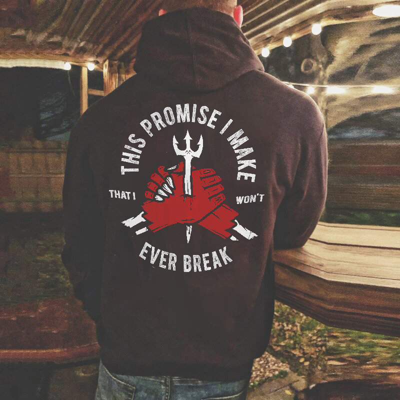  This Promise I Make Printed Men's Loose Comfortable Hoodie-Ranbybox