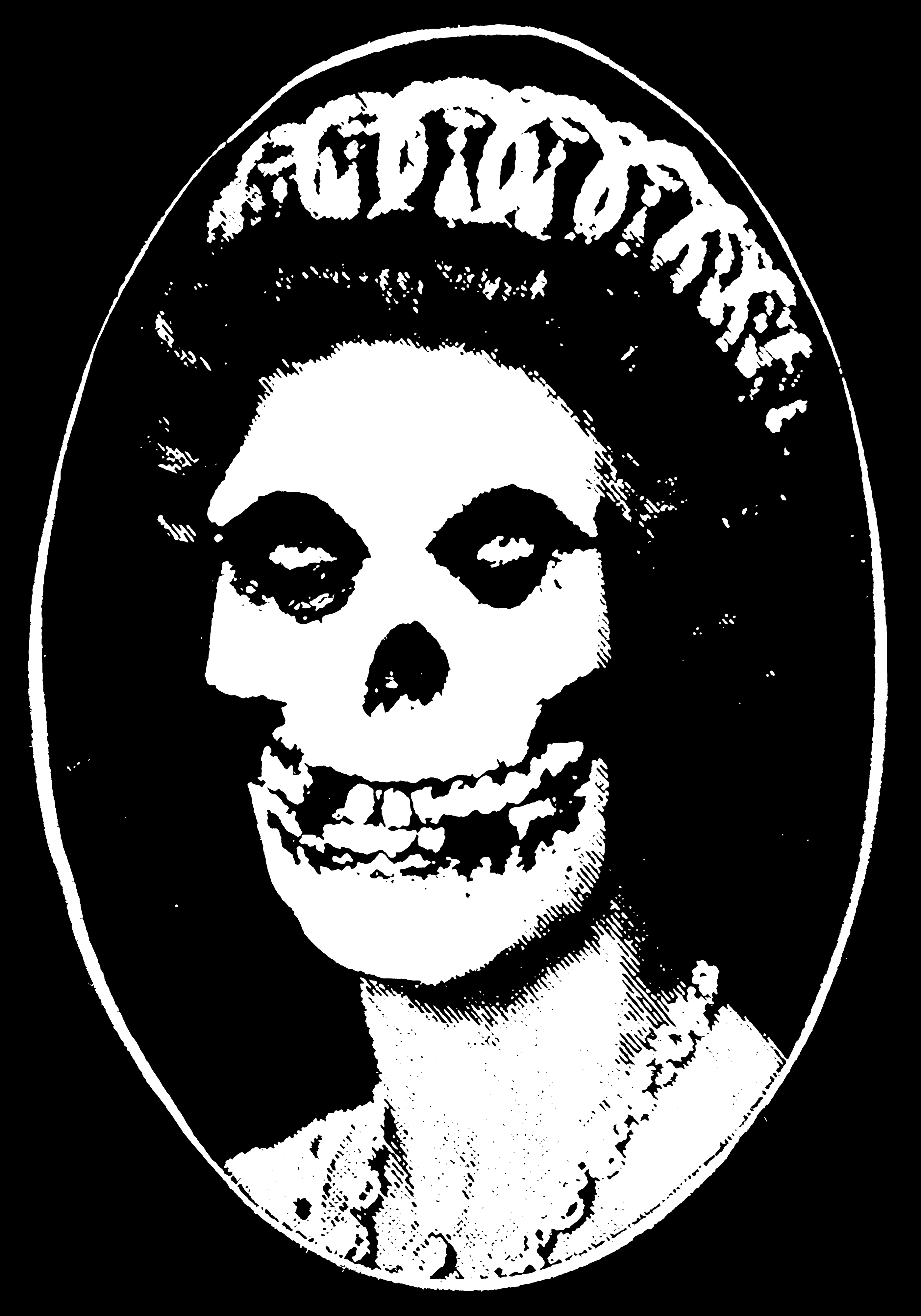  Skull girl print basic casual T-shirt-Ranbybox