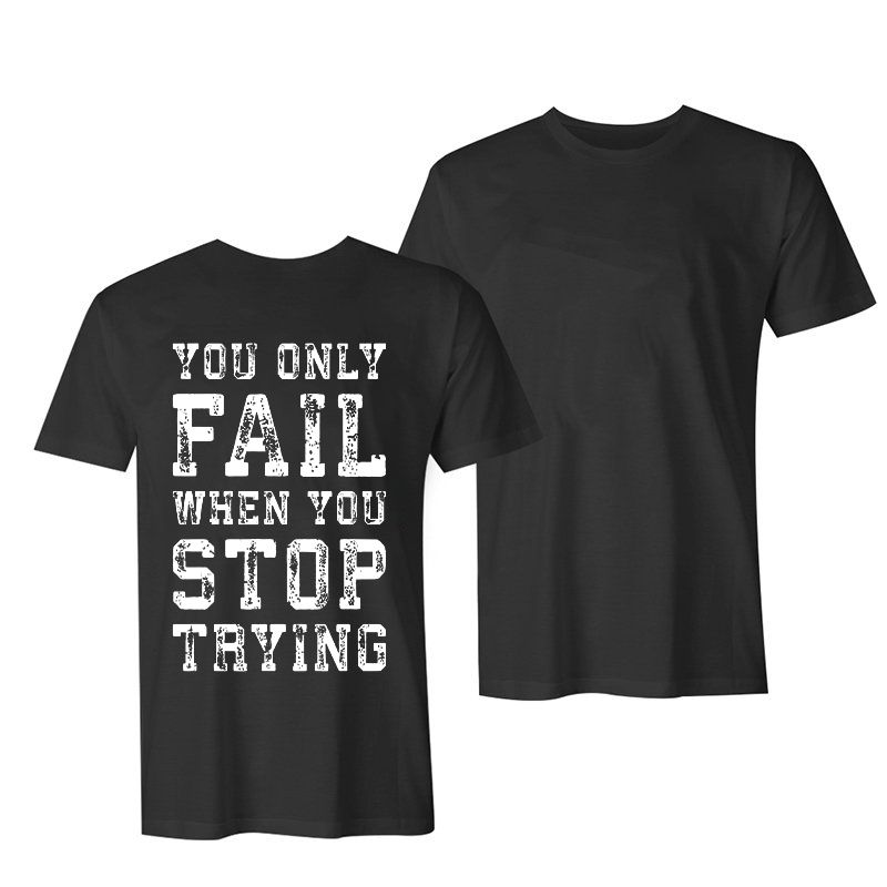 You Only Fall When You Stop Trying Printed Men's T-shirt-Ranbybox
