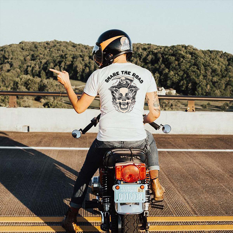  Share The Road Printed Men's Casual T-shirt-Ranbybox