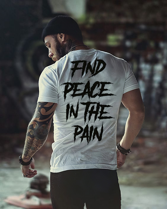 Find Peace In The Rain Men's Crew Neck T-shirt-Ranbybox