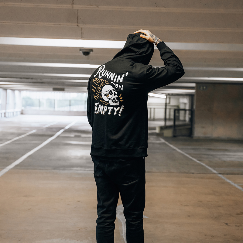 Running On Empty Printed Men's Hoodie