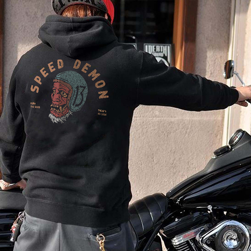  Speed Demon Printed Men's Casual Hoodie-Ranbybox