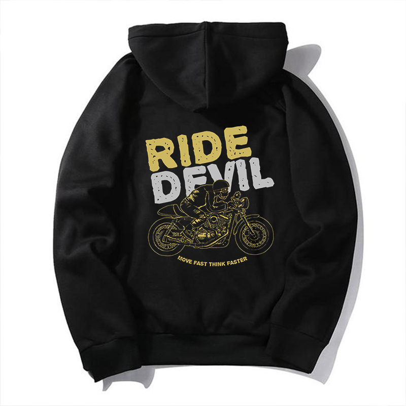  Ride Devil Printed Men's Casual Hoodie-Ranbybox