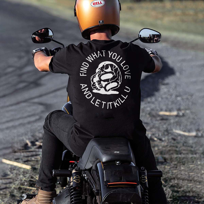  Find What You Love Printed Men's Casual T-shirt-Ranbybox