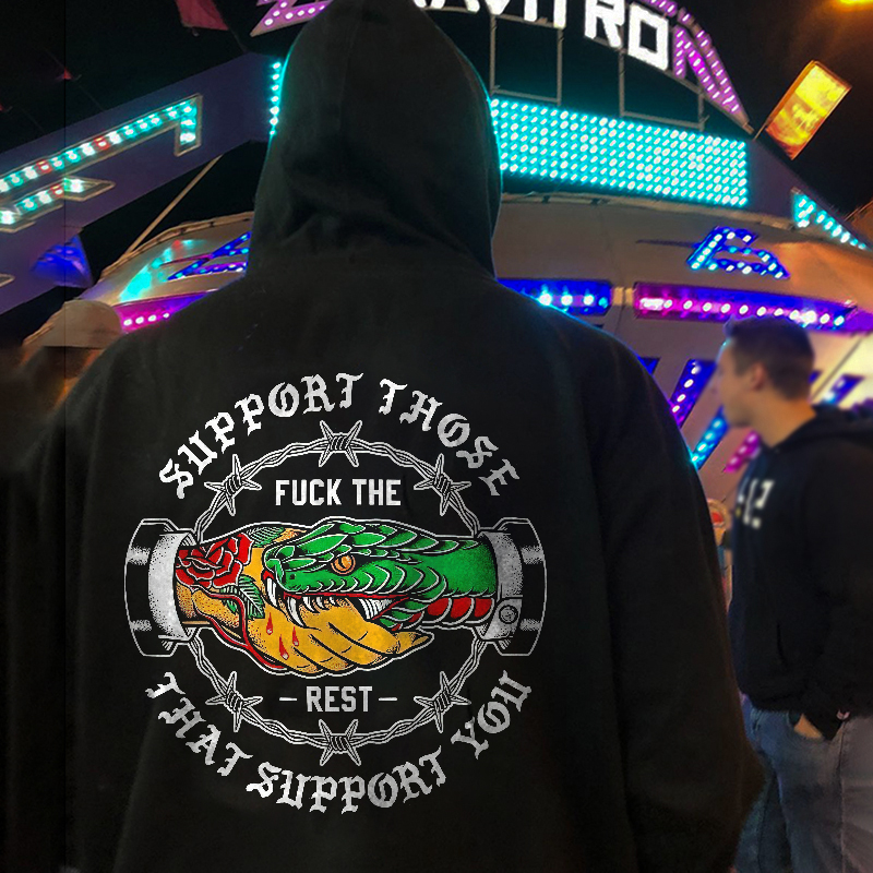  Support Those That Support You Printed Men's Hoodie-Ranbybox