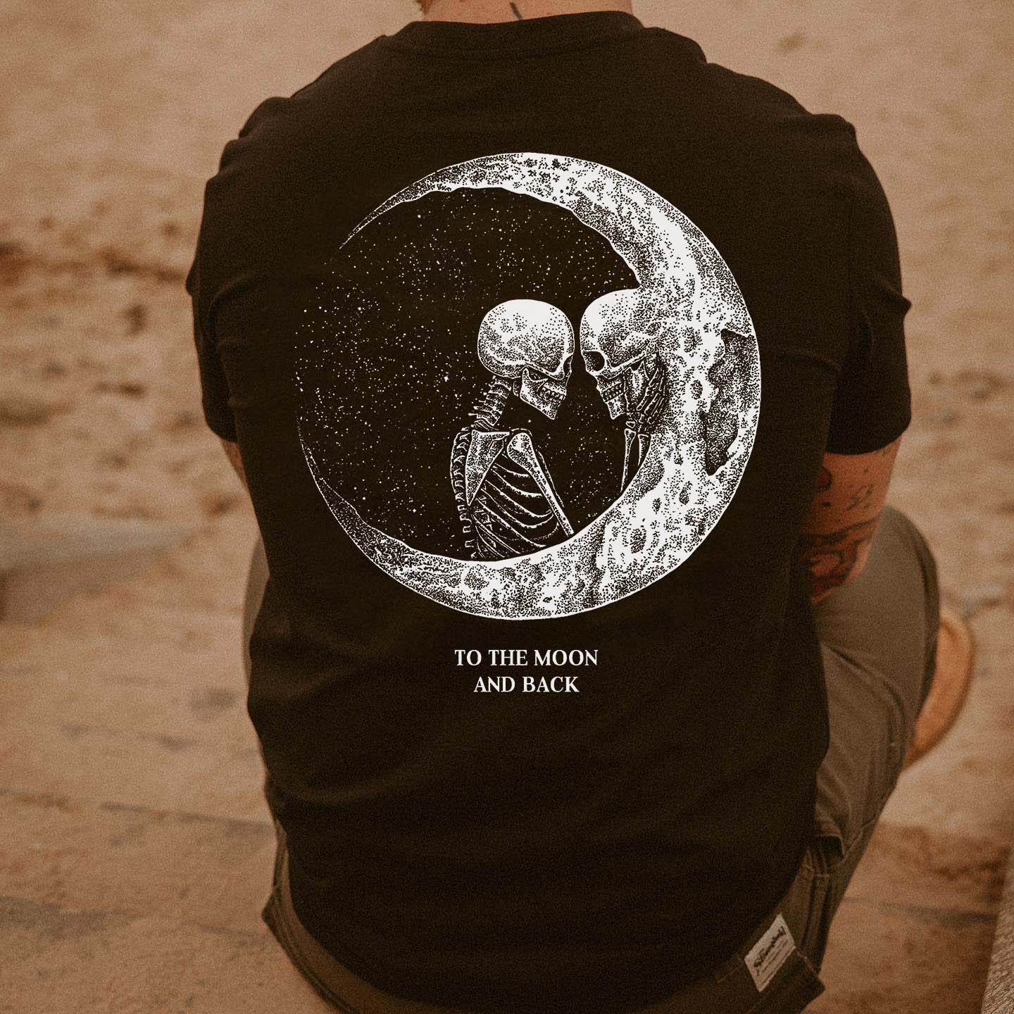 To The Moon And Back Print Men's T-shirt