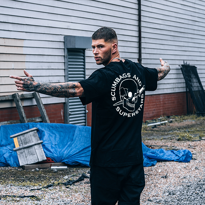  Scumbags And Superstars Printed Men's T-shirt-Ranbybox