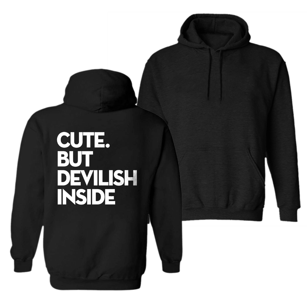  Cute But Devilish Inside Men's Hoodie-Ranbybox