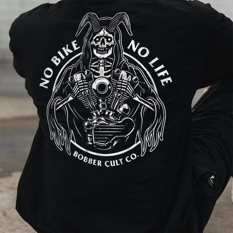  No Bike No Life Printed Men's Casual Hoodie-Ranbybox