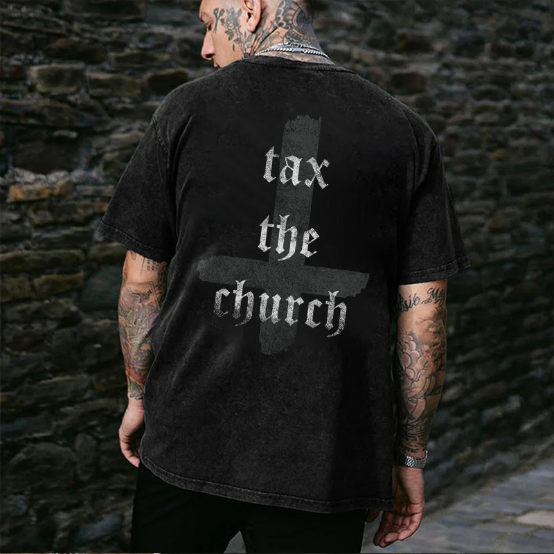 Tax The Church Printed Men's T-shirt-Ranbybox