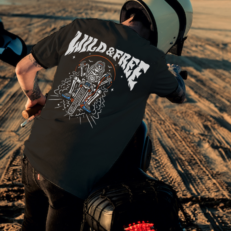  Wild & Free Printed Casual Men's T-shirt-Ranbybox