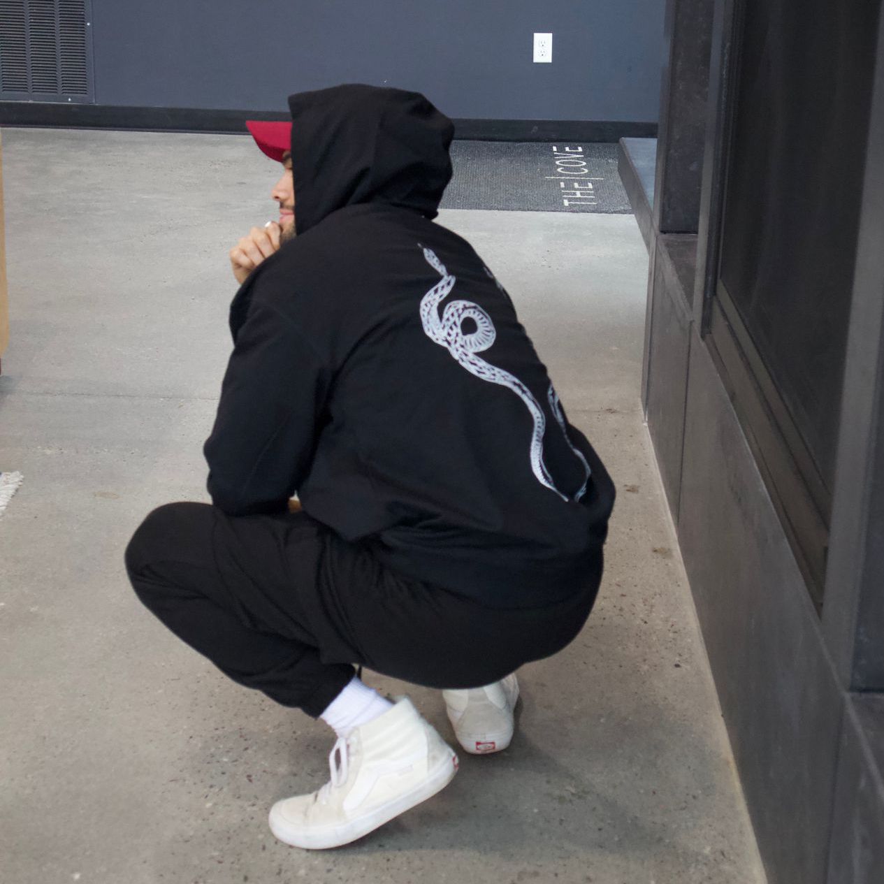 UPRAND Two Snakes Print Men's Hoodie-Ranbybox