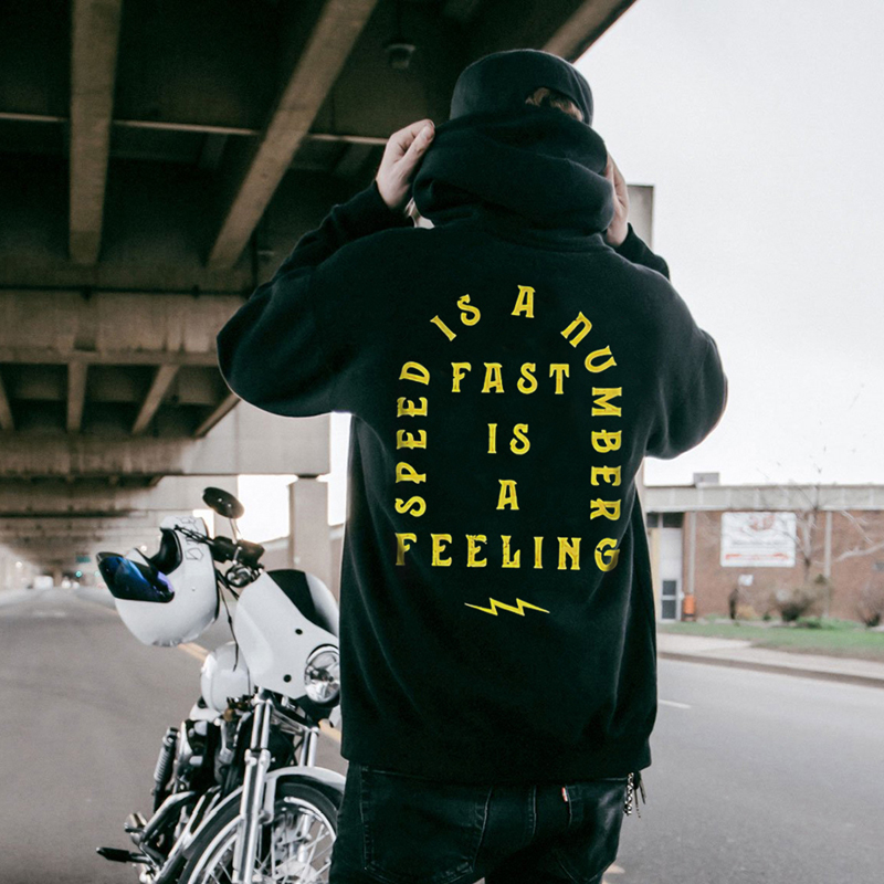  Speed Is A Number Printed Men's Casual Hoodie-Ranbybox