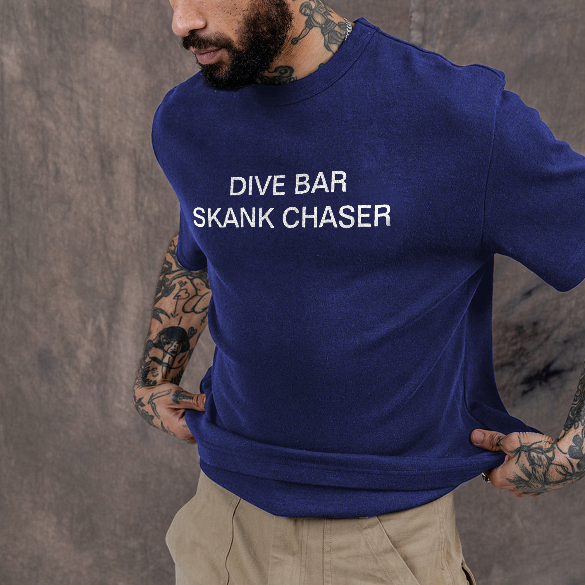 Dive Bar Skank Chaser Printed Men's T-shirt-Ranbybox