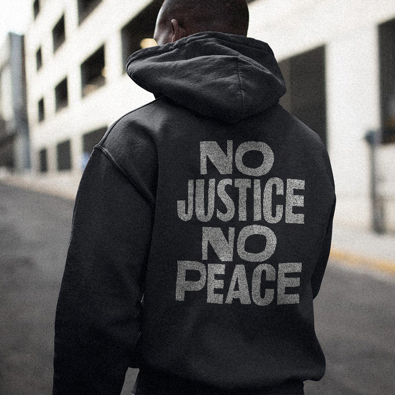  No Justice No Peace Men's Hoodie-Ranbybox