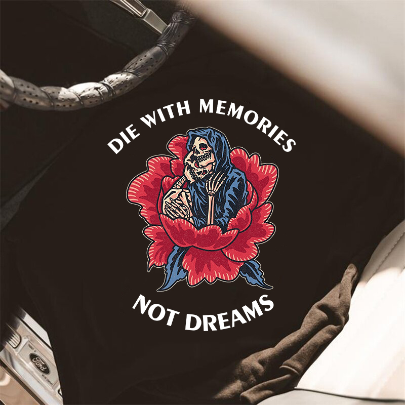  Skeleton And Its Lover Die With Memories Not Dreams Hoodie-Ranbybox
