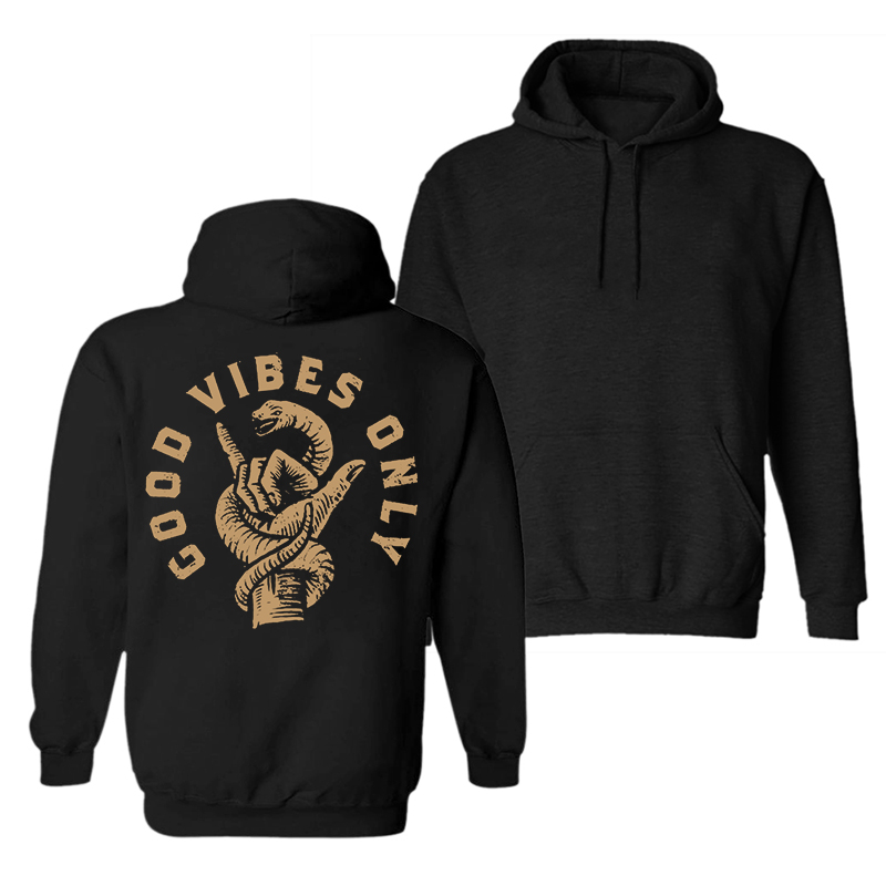  Good Vibes Only Printed Men's Hoodie-Ranbybox