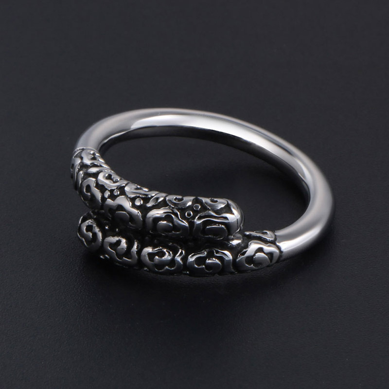 Punk Personality Monkey King Gold Rod Titanium Steel Ring Ring-Ranbybox