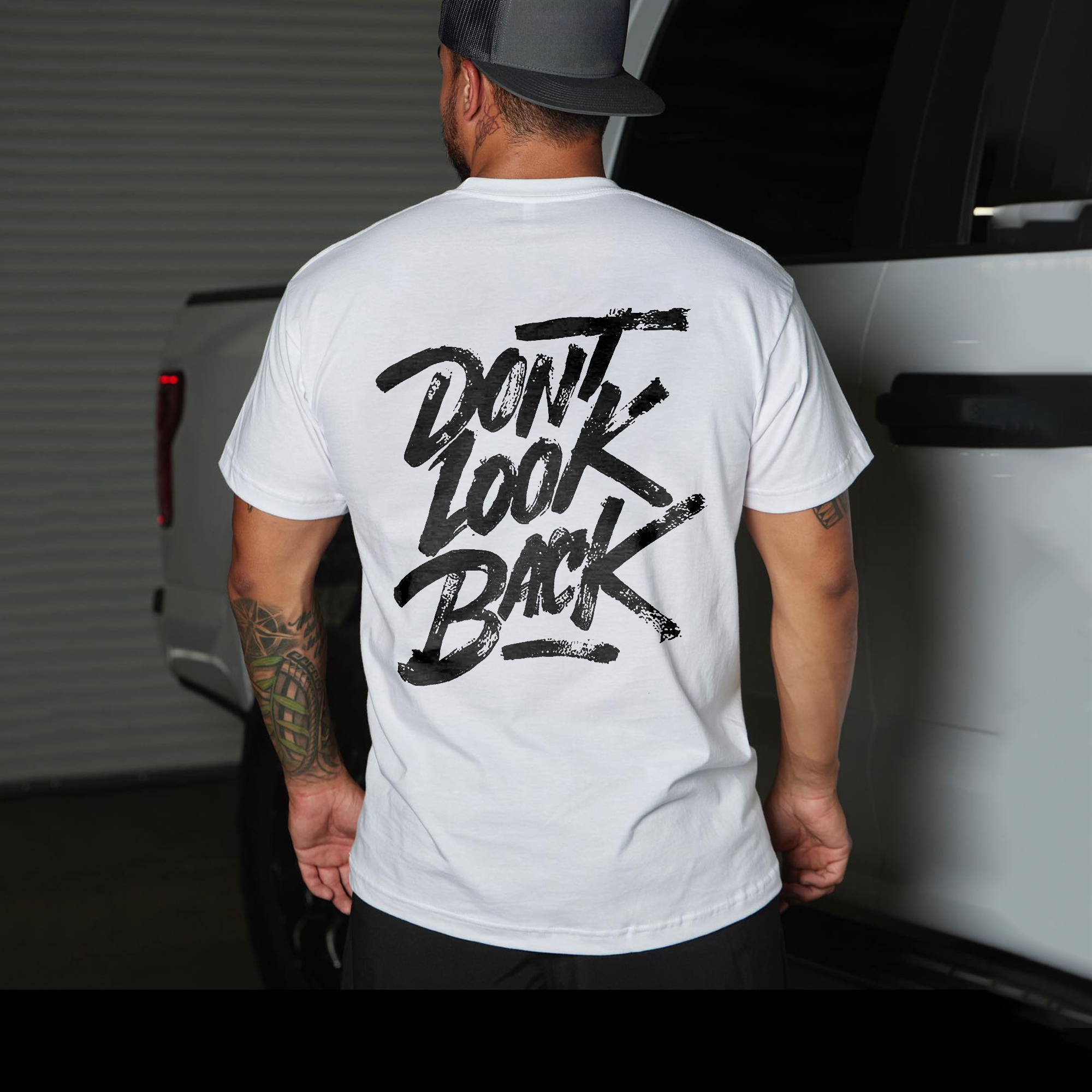 Don't Look Back Printed T-shirt-Ranbybox