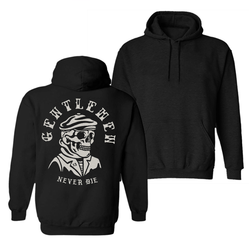  Gentleman Never Die Printed Men's Hoodie-Ranbybox