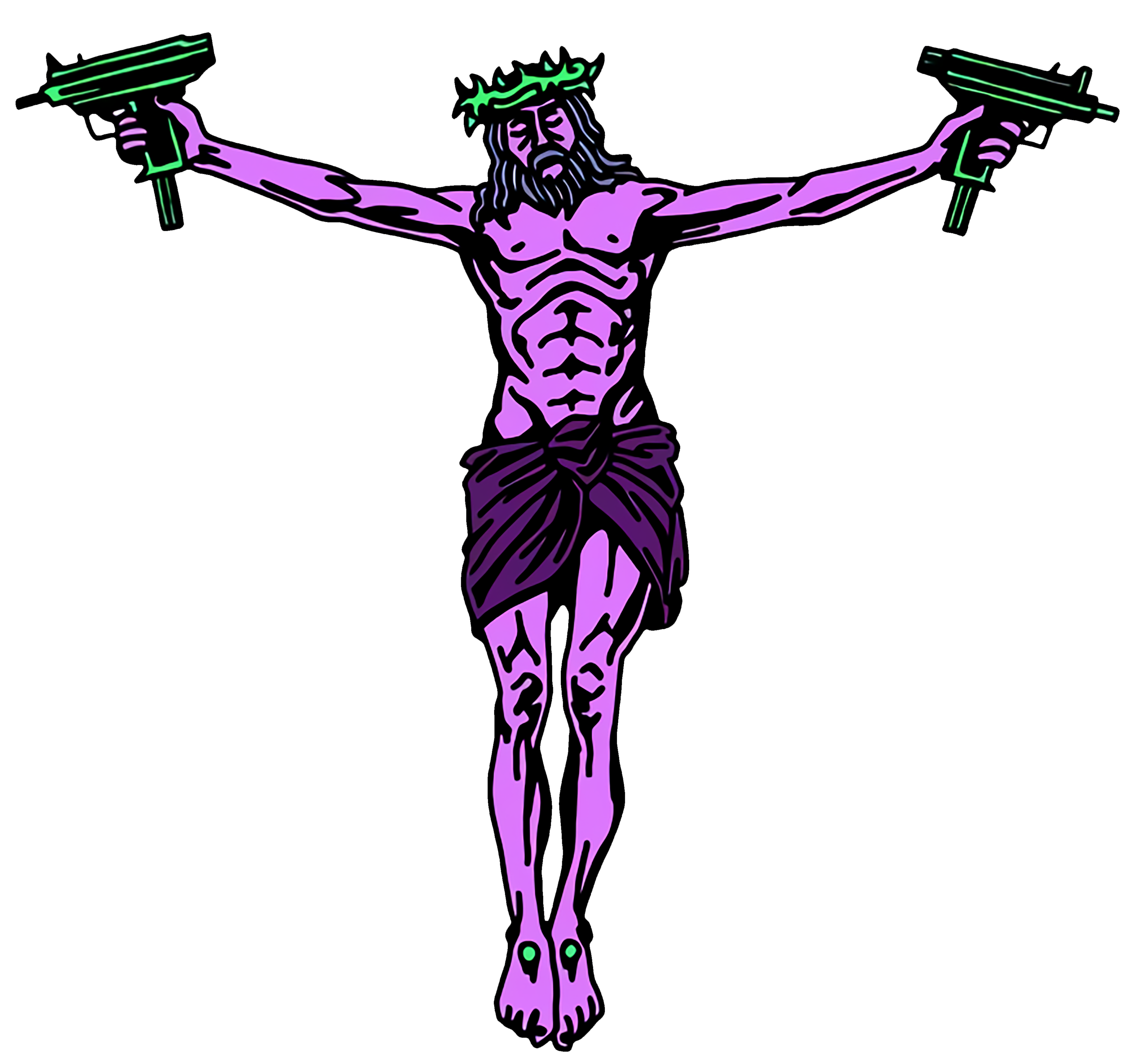 Skeleton graphic print loose T-shirt-Ranbybox