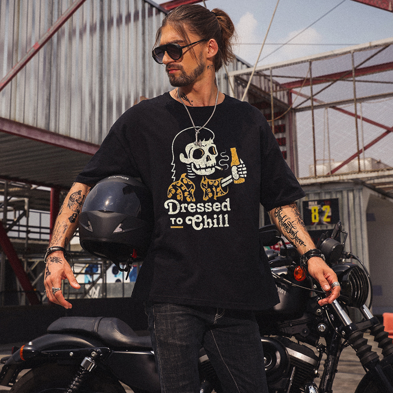  Dressed To Chill Printed Casual Men's T-shirt-Ranbybox
