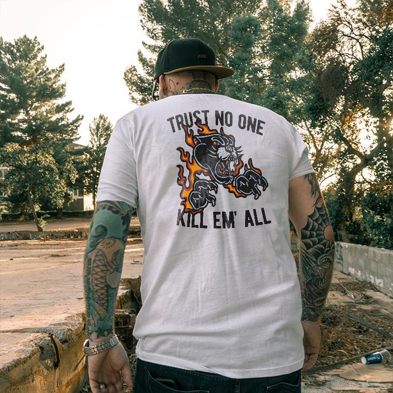  Trust No One Kill En' All Printed Casual Men's Short-Sleeved T-shirt-Ranbybox