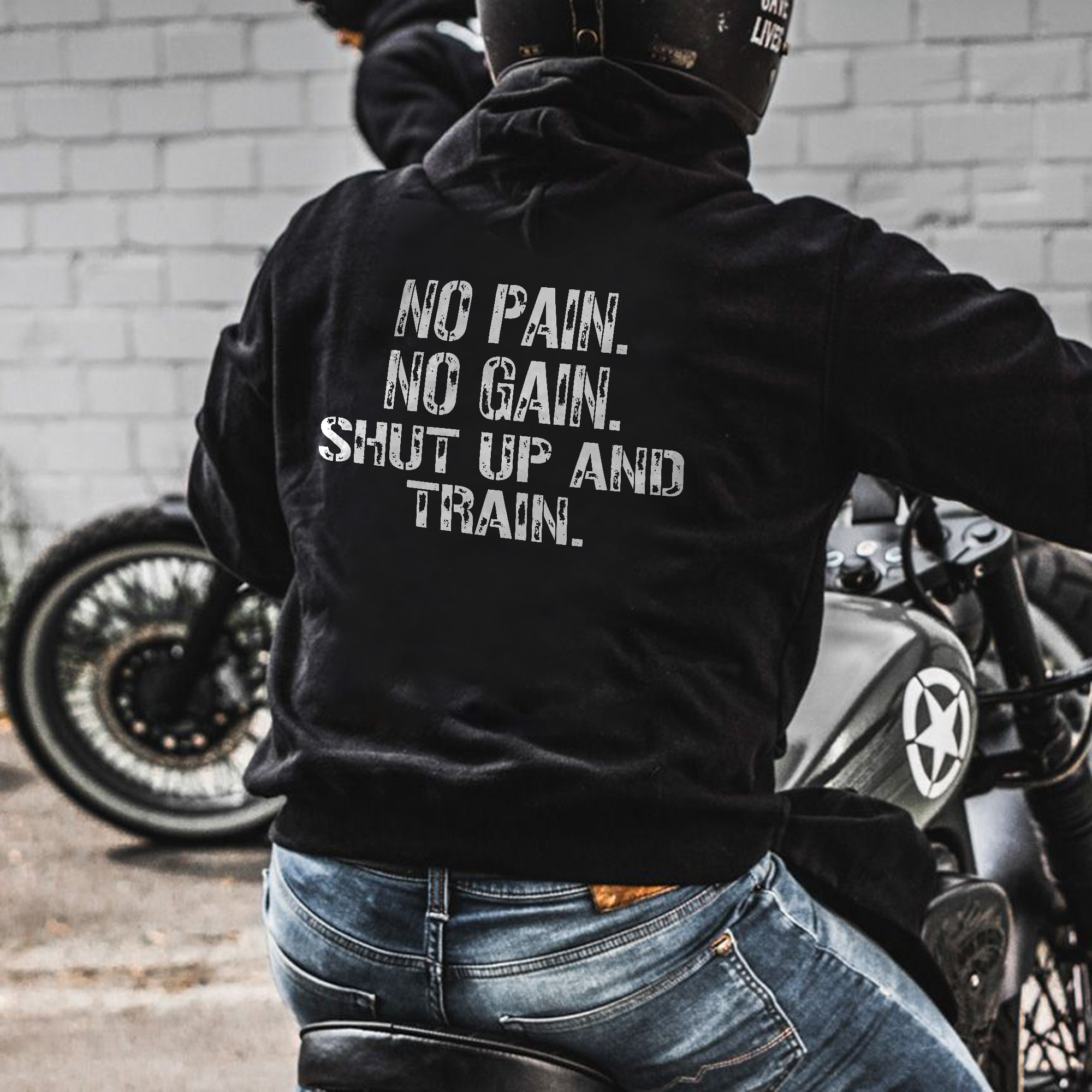  No Pain No Gain Shut Up And Train Men's Hoodie-Ranbybox