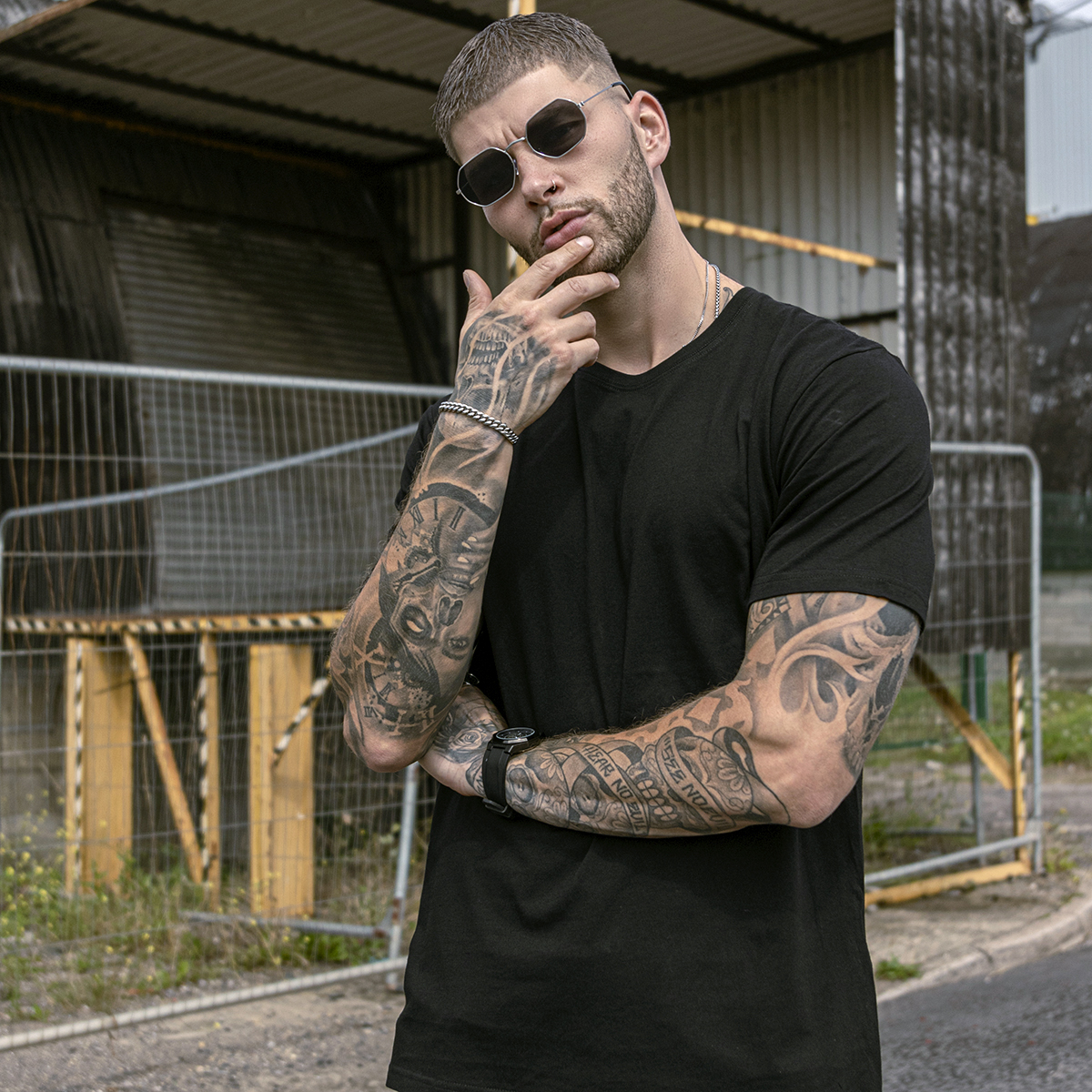  Life's Too Short To Give A Shit Printed Men's Casual T-shirt-Ranbybox