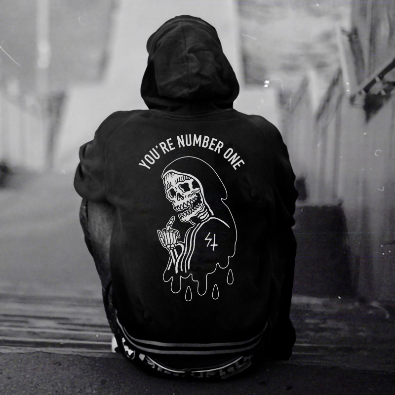  You're Number One Printed Men's Hoodie-Ranbybox