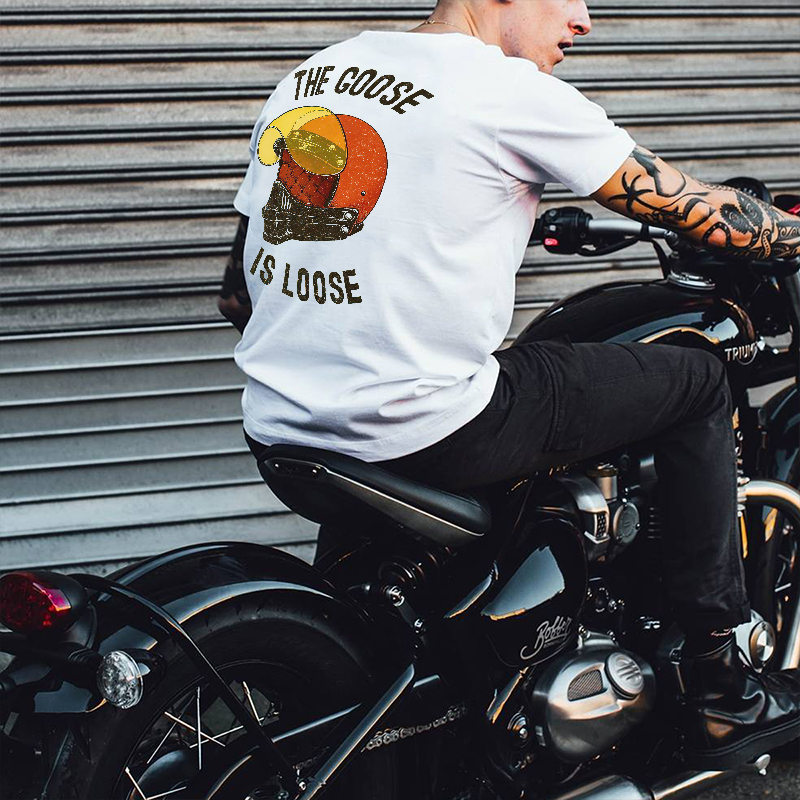  The Goose Is Loose Printed Men's Casual T-shirt-Ranbybox