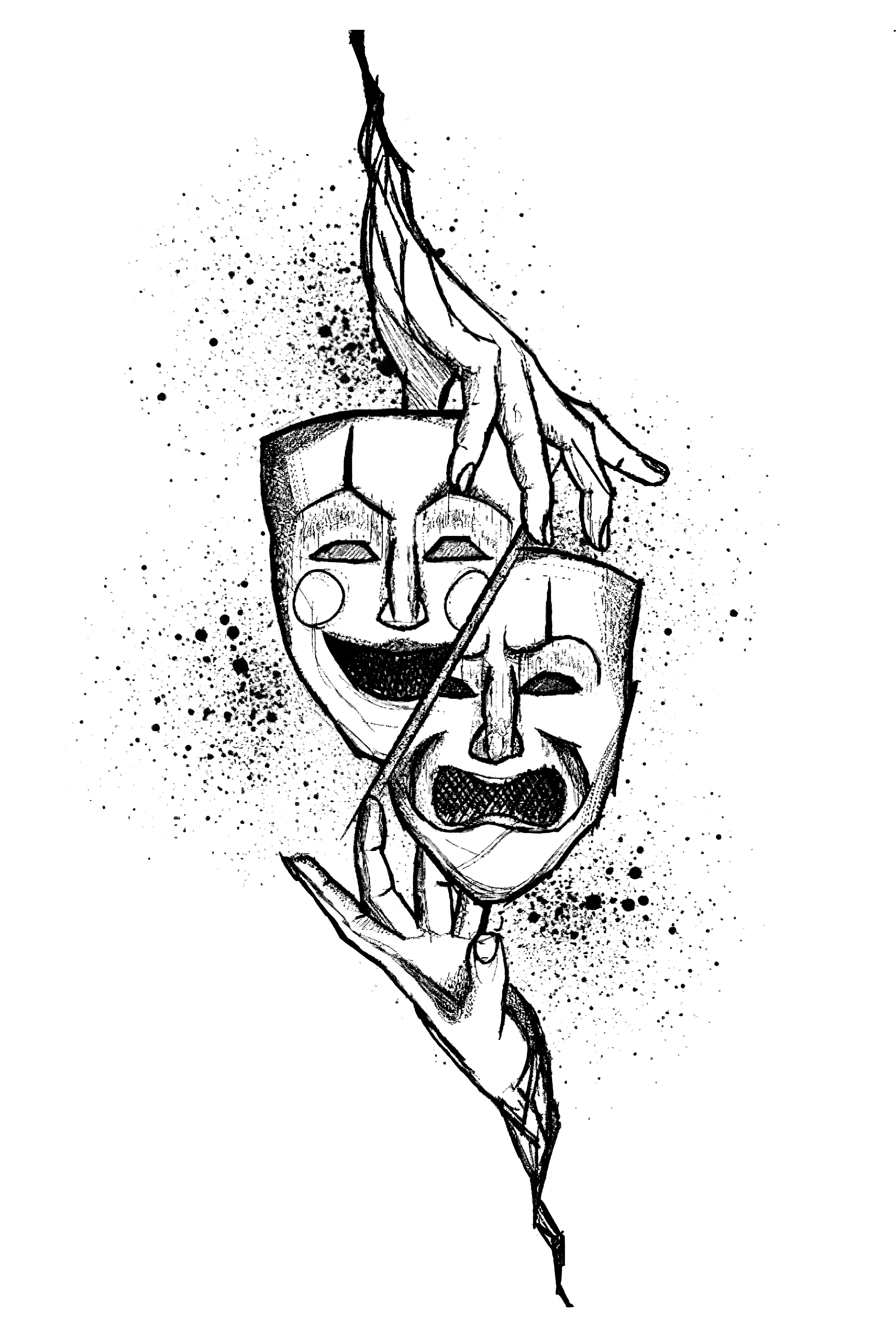 Men's mask print casual hoodie designer-Ranbybox