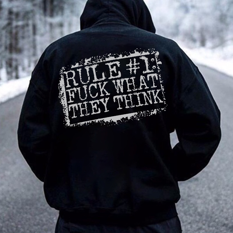 Fuck What They Think Print Classic Men’s Hoodie-Ranbybox