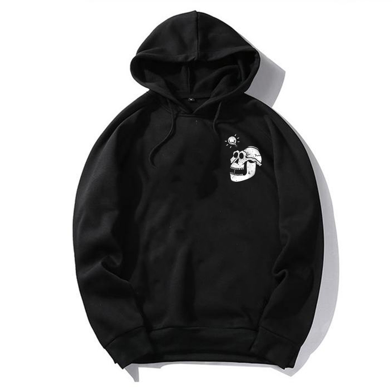 Big Cranium Printed Men's Comfortable Casual Hoodie-Ranbybox