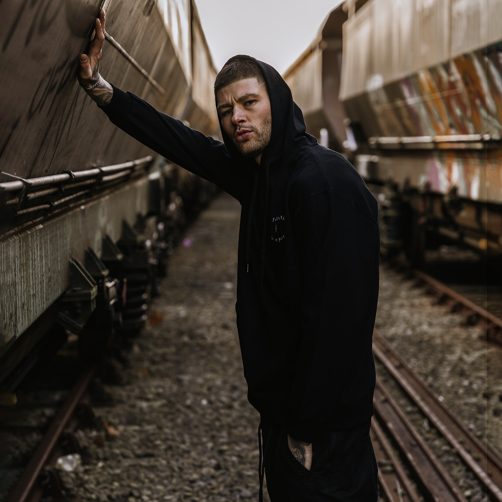  Letter Skeleton Hand Gesture Men's Hoodie-Ranbybox