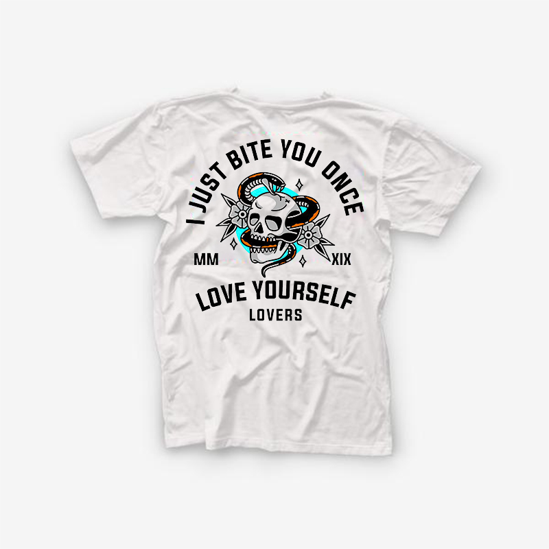  I Just Bite You Once Printed Casual Men's T-shirt-Ranbybox