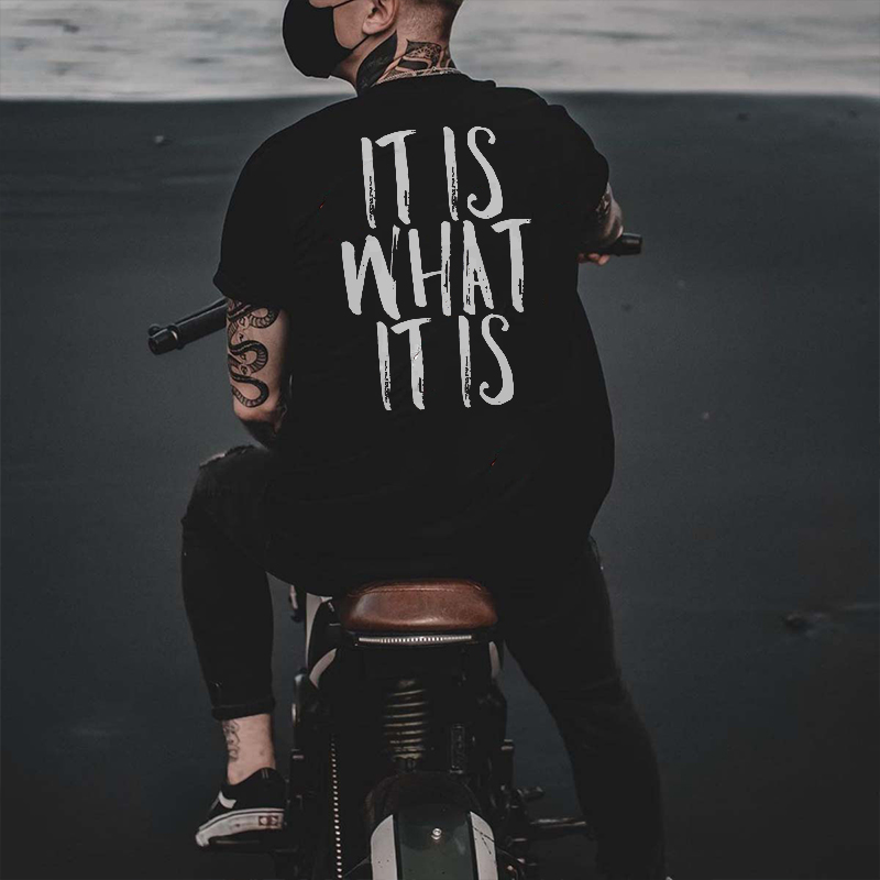  It Is What It Is Printed Men's Vintage T-shirts-Ranbybox