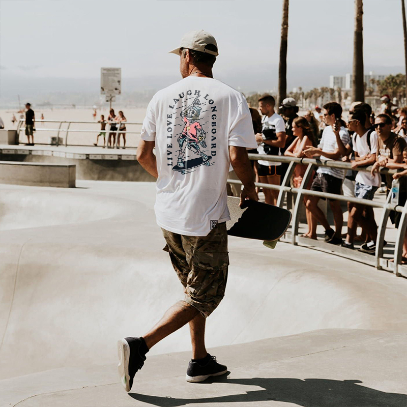 UPRANDY Live Love Laugh Longboard Men's T-shirt Sold Out-Ranbybox