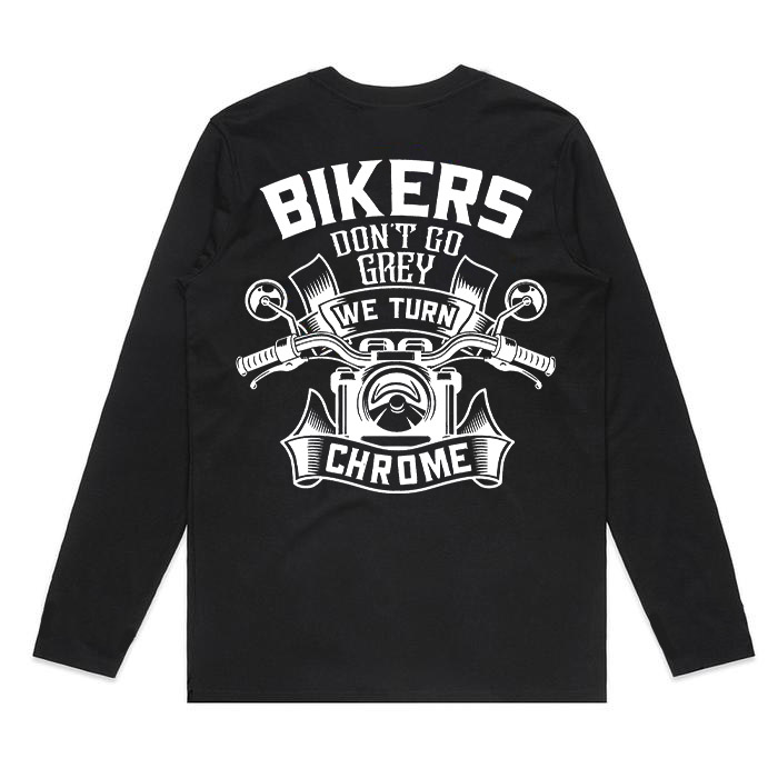  Bikers Don't Go Grey Printed Men's Casual T-shirt-Ranbybox